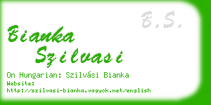 bianka szilvasi business card